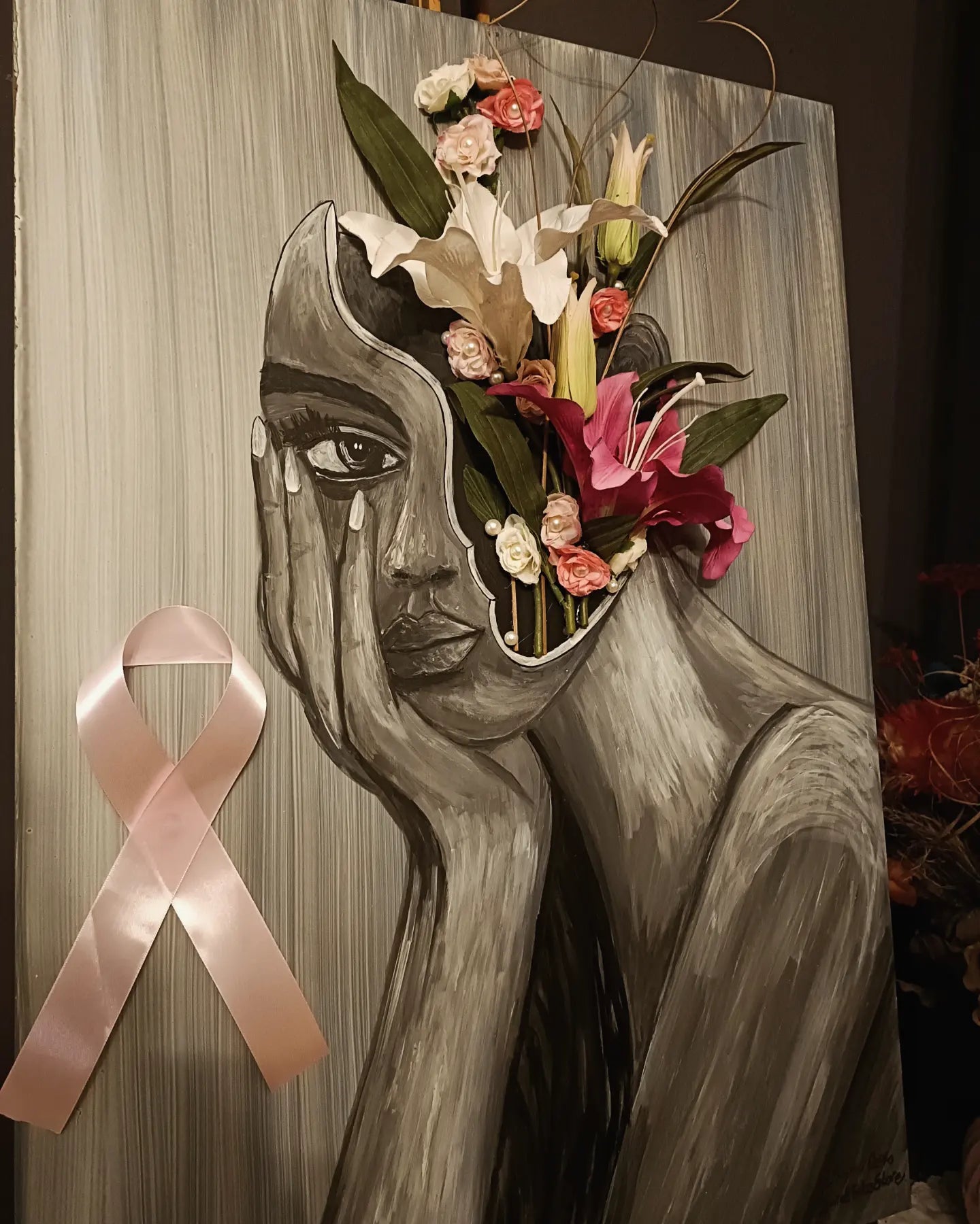 "Il Vuoto" dipinto realizzato per donazione al centro oncologico.