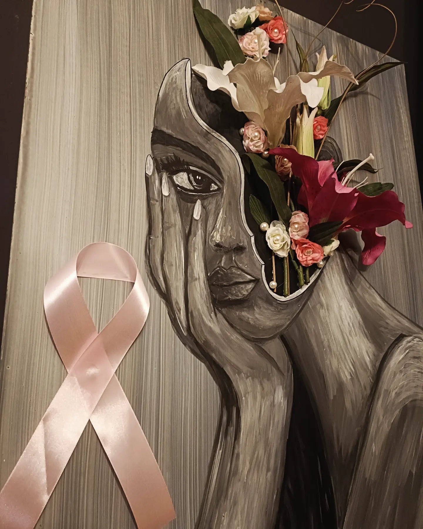 "Il Vuoto" dipinto realizzato per donazione al centro oncologico.