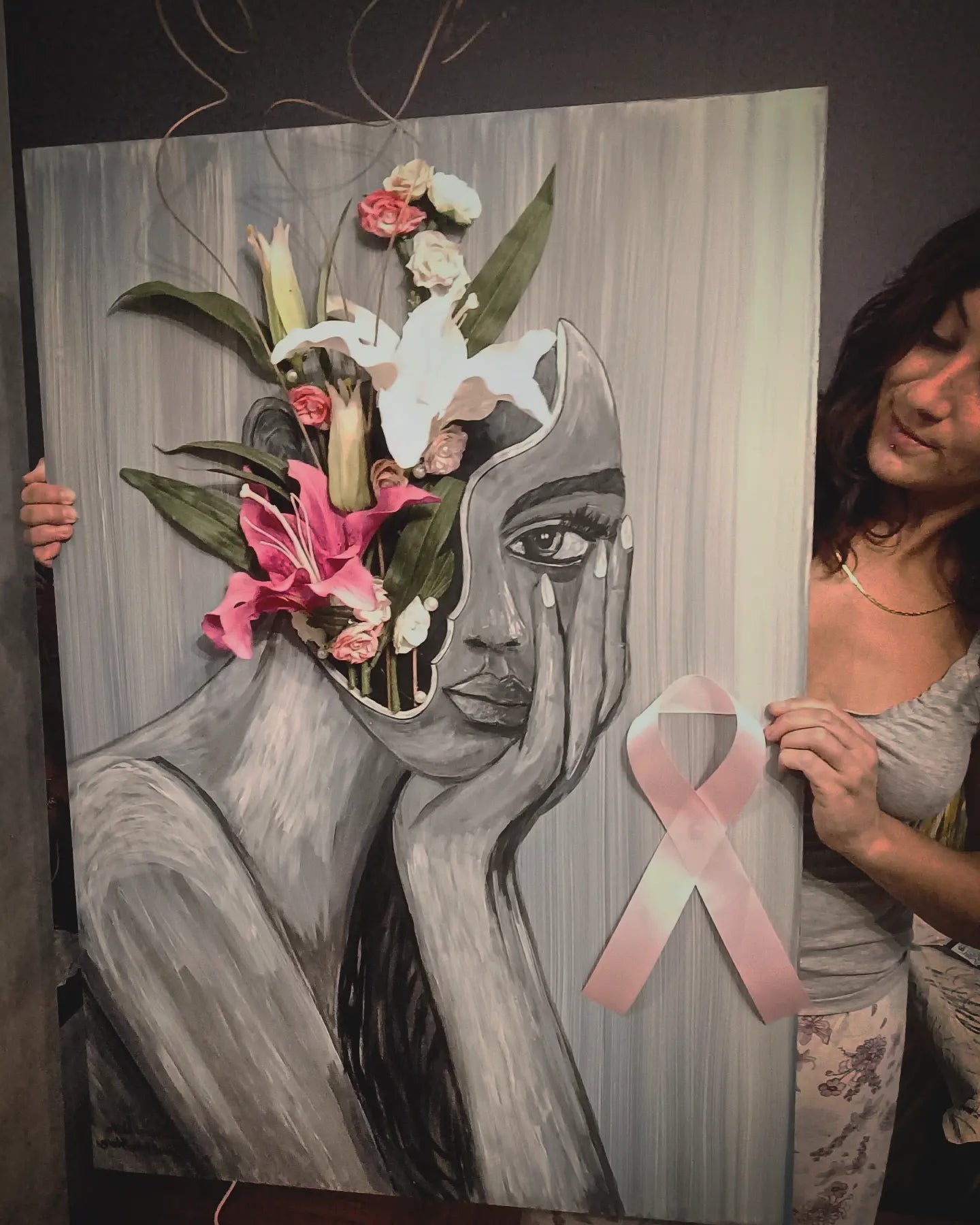"Il Vuoto" dipinto realizzato per donazione al centro oncologico.